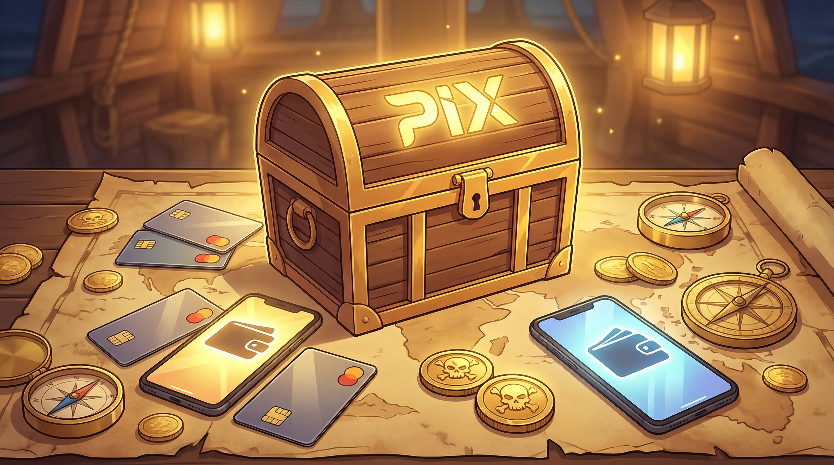 Métodos de pagamento - PIX, cartões e carteiras digitais